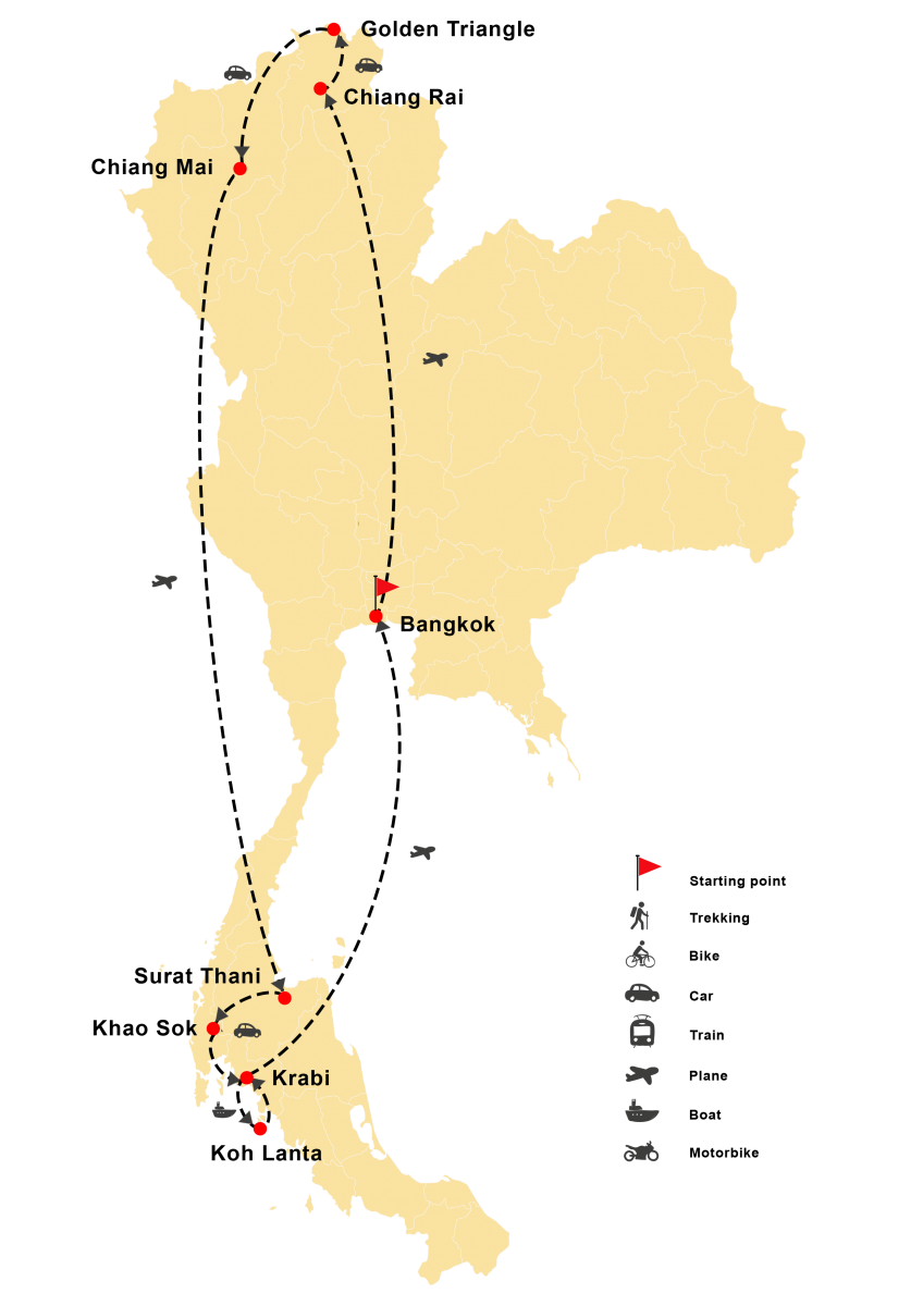 Viaggio in tranquilla in Thailandia 16 Giorni